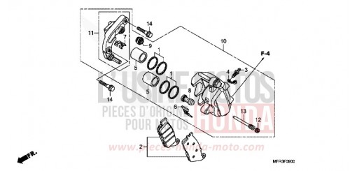 FRONT BRAKE CALIPER (VT1300CX) VT1300CXA de 2010